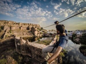 Ziplining at Mehrangarh Fort