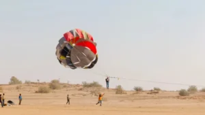Parasailing over the Desert